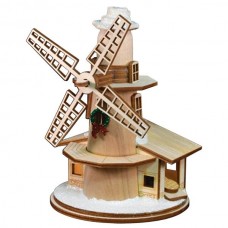 NEW - Ginger Cottages Wooden Ornament - Windmill